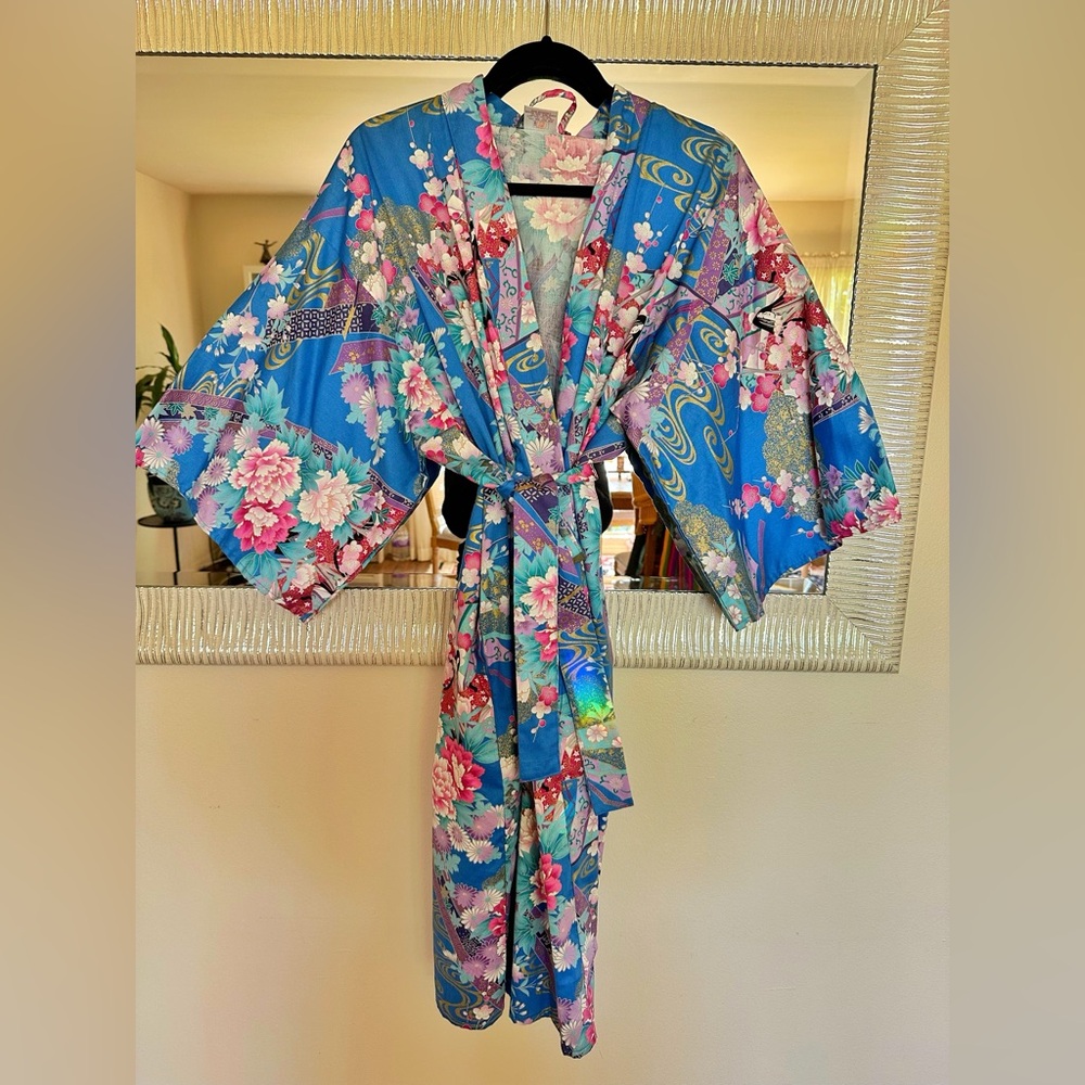 Floral Blue Kimono